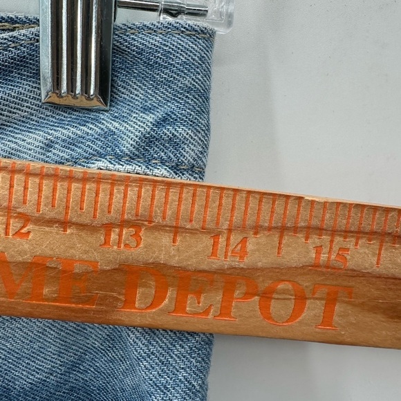 LEVIS 94 BAGGY BLUE distressed high rise woman grunge loose fit cotton jean 25 - Picture 6 of 12